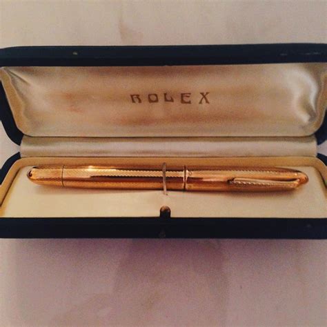 rolex pen laminata oro 750|Vintage Laminato Oro 750 Gold Tone Ball Point Pen with box.